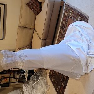 Mermaid strapless bridal gown beaded NWT